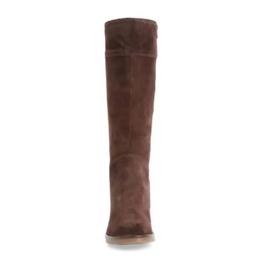 New Hush Puppies Saun Olivia Brown Boots 7.5 - Picture 2 of 12